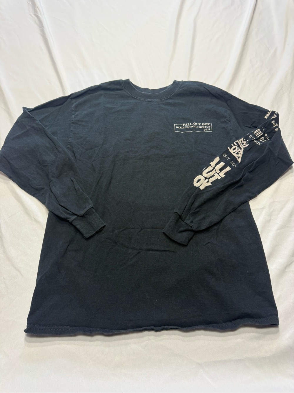 Fall Out Boy Stadium Tour Rider Long Sleeve Tee Black 2021